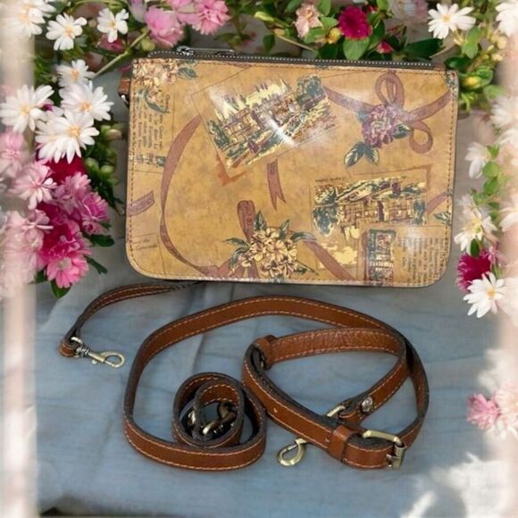 PATRICIA NASH AVELEY MY EUROPEAN TRIP  LEATHER CROSSBODY TOTE -BEAUTIFUL!! - Picture 4 of 6
